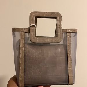 Staud Brown/Gray Mini Shirley Mesh Bag